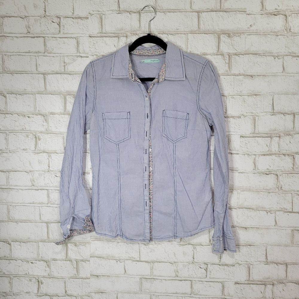Maurices stripe button down blouse